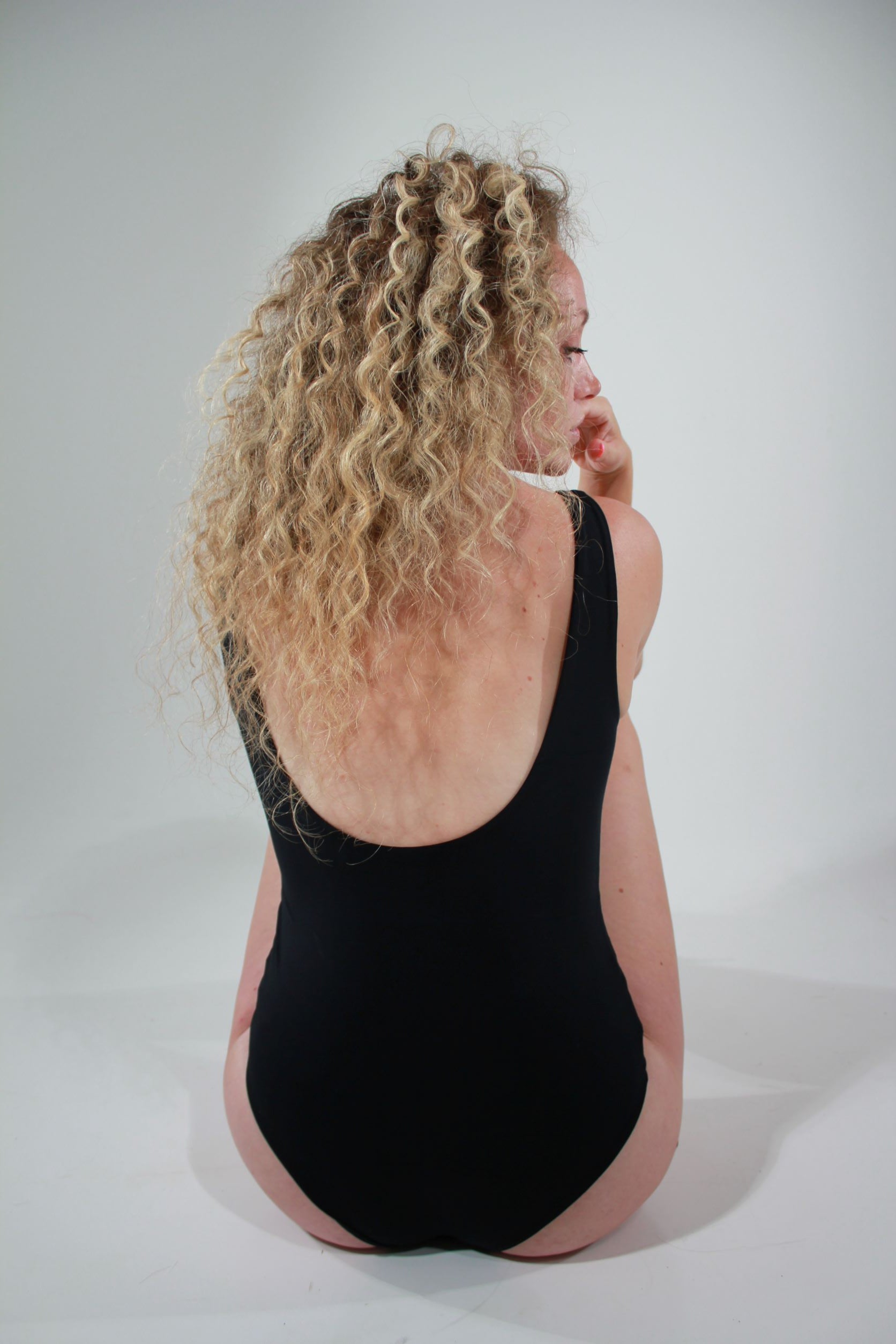 sustainable low back bodysuit in black